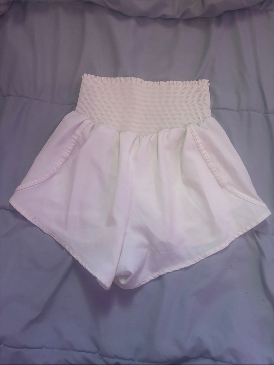 Bluenotes Pants - Bluenotes White High-Waist Smocked Shorts